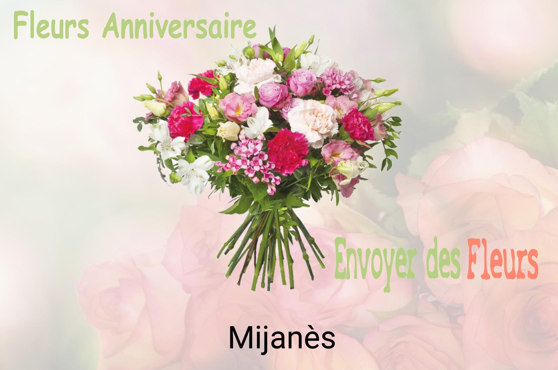 Bouquet de fleurs d’anniversaire livré à Mijanès