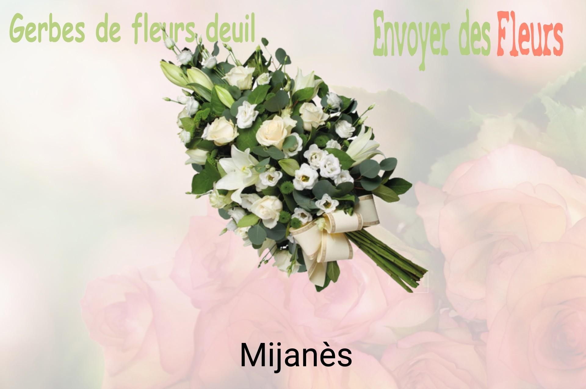 Gerbe de fleurs de deuil livrée à Mijanès